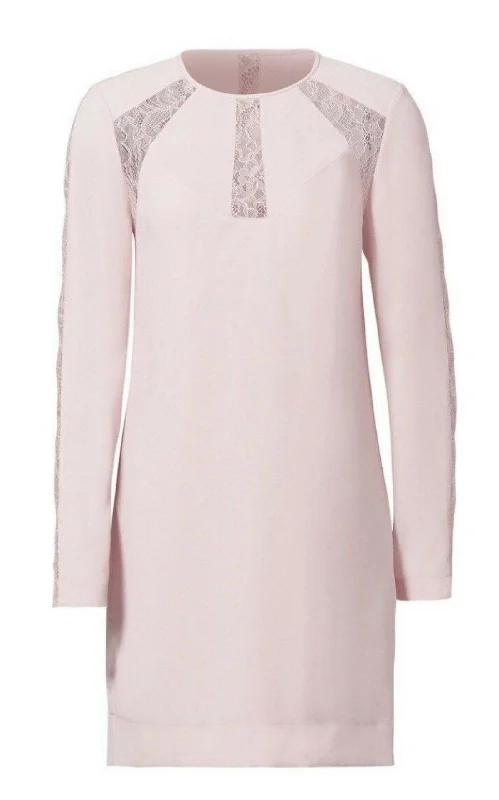 Payten Long-Sleeve Lace-Insert Shift Dress Classic Lace Dress