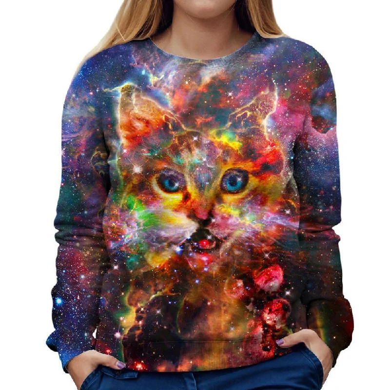 Nebula Kitty Womens Sweatshirt Women’s Oversized Hoodie