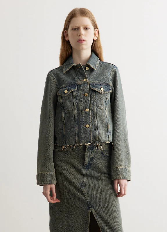 Overdyed Heavy Denim Jacket Women's work jackets