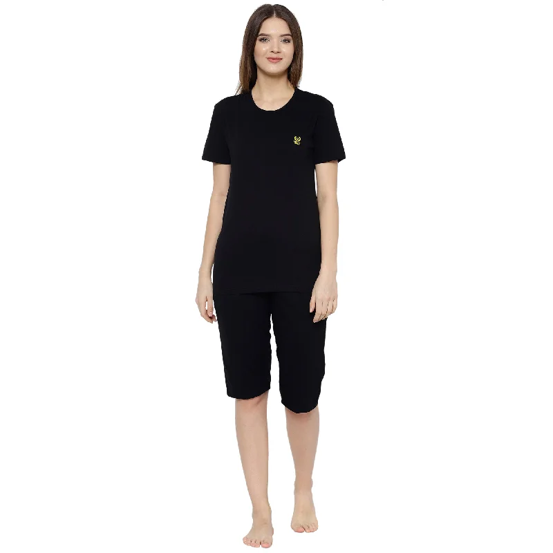 Vimal Jonney Black Women's Night Suit Shorts pajama sets