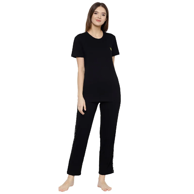 Vimal Jonney Black Women's Night Suit Three-piece pajama sets