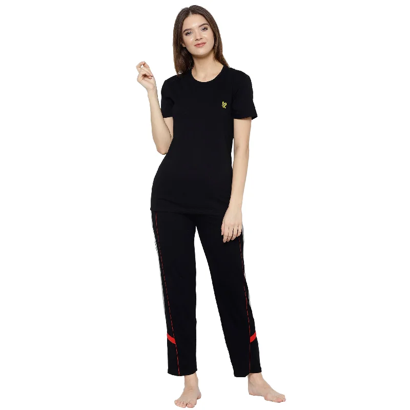 Vimal Jonney Black Women's Night Suit Short sleeve pajama sets