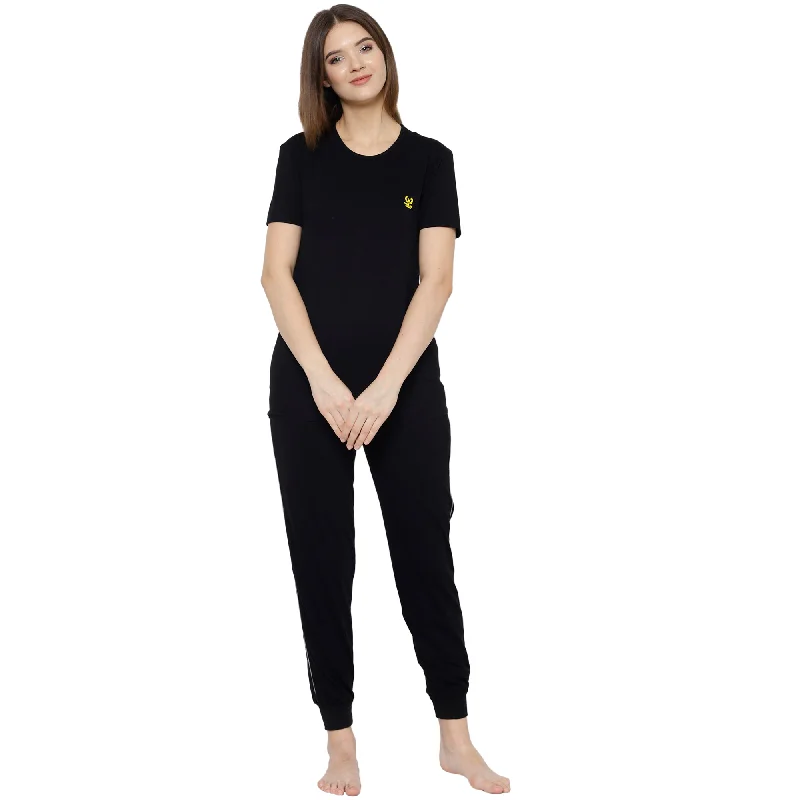 Vimal Jonney Black Women's Night Suit Vintage pajama sets