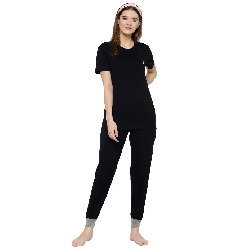 Vimal Jonney Black Women's Night Suit Thermal pajama sets