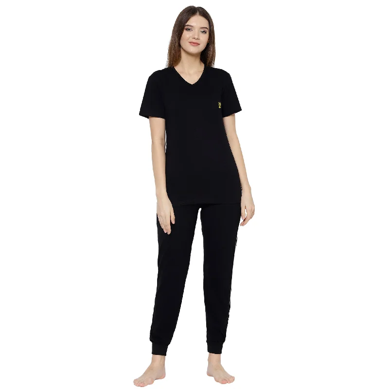 Vimal Jonney Black Women's Night Suit Best pajama sets for cold weather