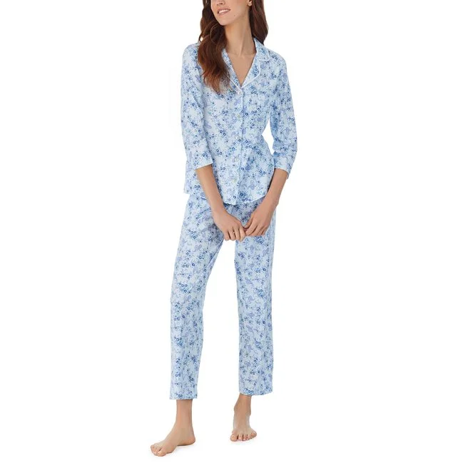 Blue Dream Notch Collar PJ Set Fleece pajama sets