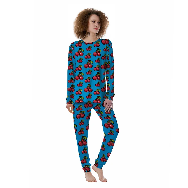 Cherry Pixel Print Pattern Women's Pajamas Target pajama sets