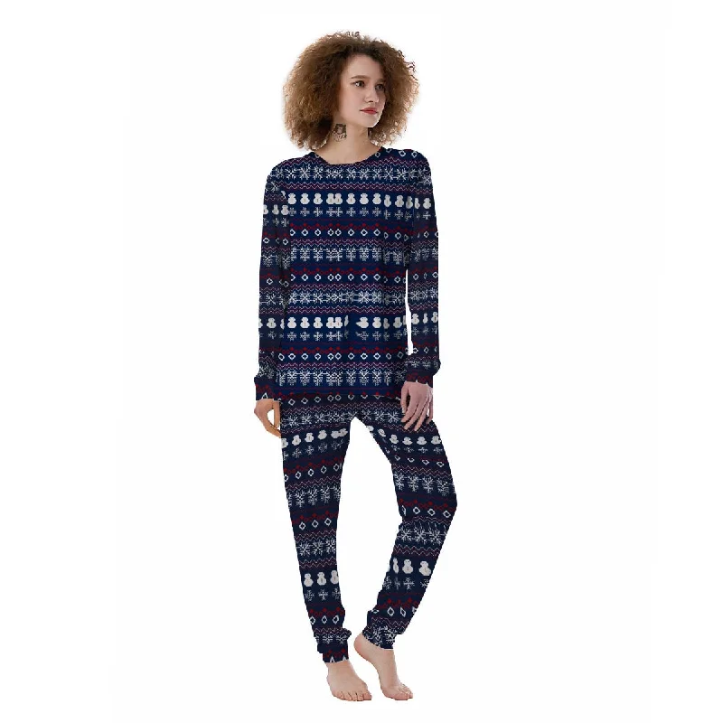 Christmas Scandinavian Print Pattern Women's Pajamas Velvet pajama sets