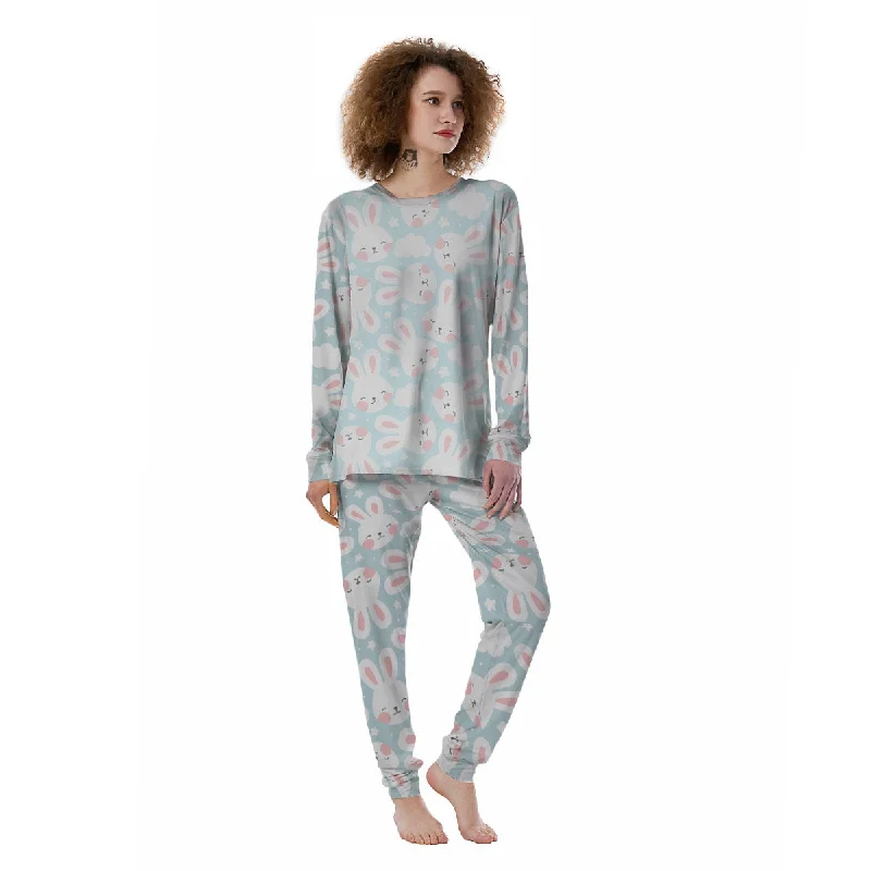 Cloud And Rabbit Print Pattern Women's Pajamas Best-selling pajama sets 2024