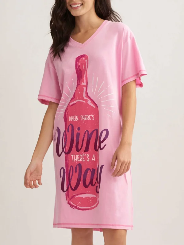 Women's Wine Way Women's Sleepshirt Bridal pajama sets