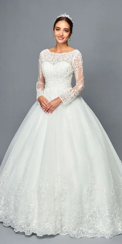 DeKlaire Bridal 464 Floor Length A-Line Ball Wedding Gown A-line Bridal Dress