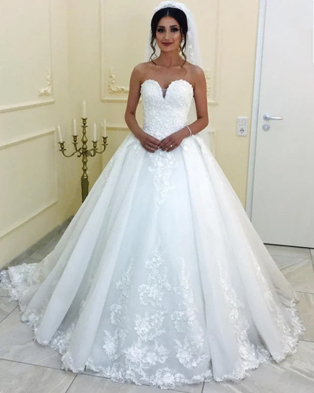 Romantic Sweetheart Wedding Dress Ball Gown Wedding