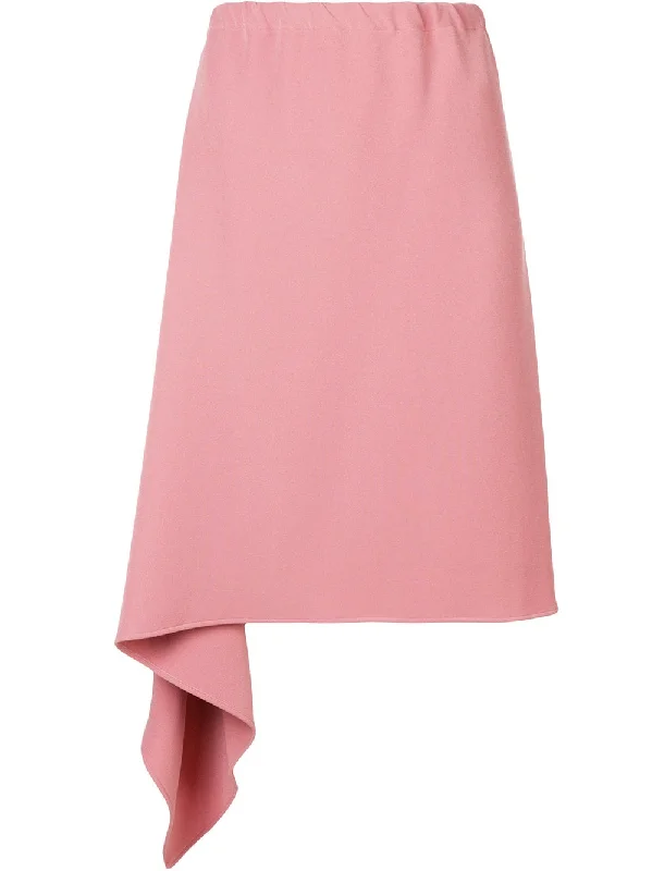 draped hem asymmetric skirt Summer unclassified skirts