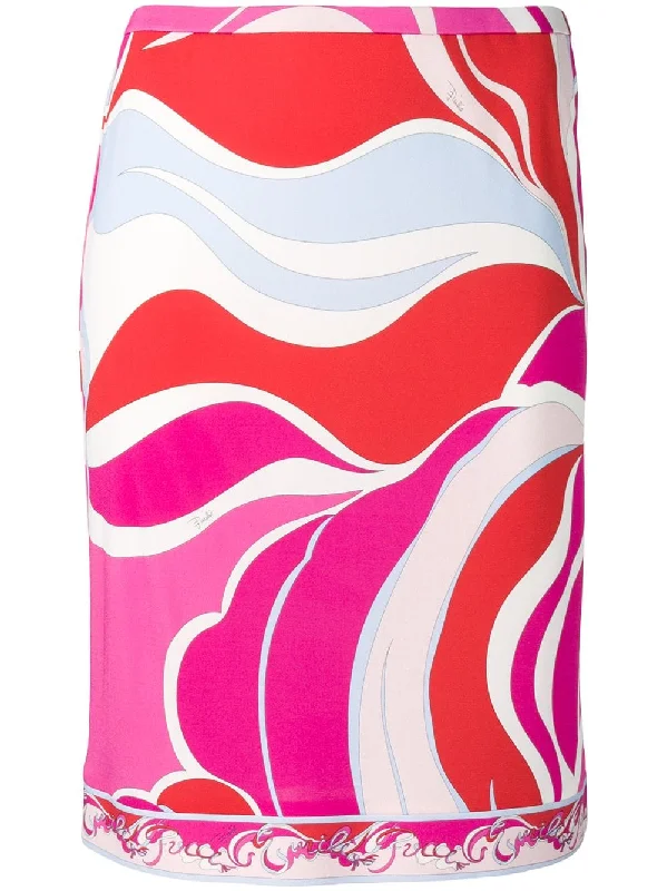 abstract print straight skirt Sexy unclassified skirts