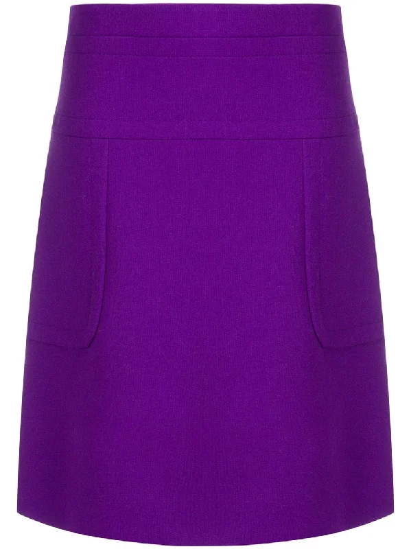 panelled high waist A-line skirt Earthy tone unclassified skirts