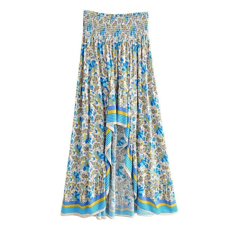 Daru High Waist Floral Skirt Metallic unclassified skirts