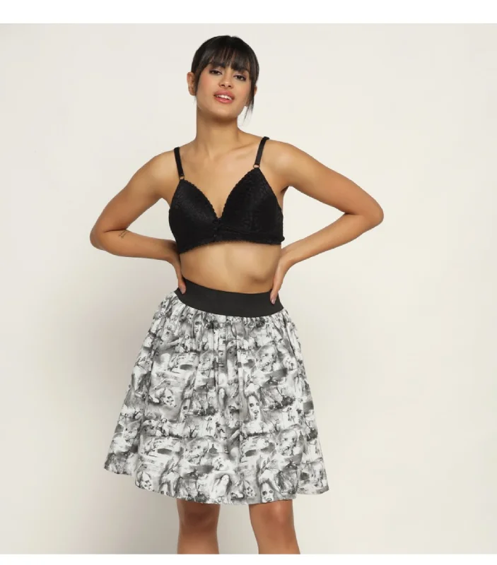 Quatrefoil Printed Skirt Asymmetrical unclassified skirts