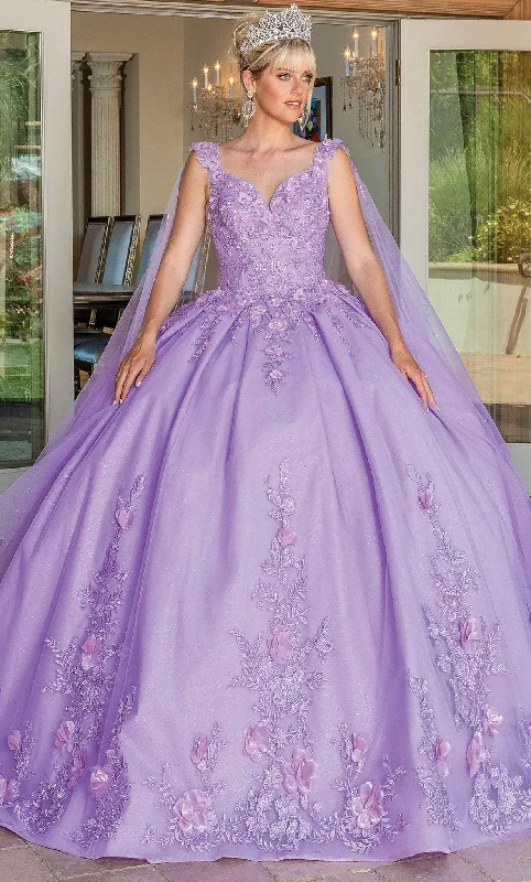 Dancing Queen 1716 - Cape Sleeve Embroidered Ballgown Hot new arrivals in party dresses