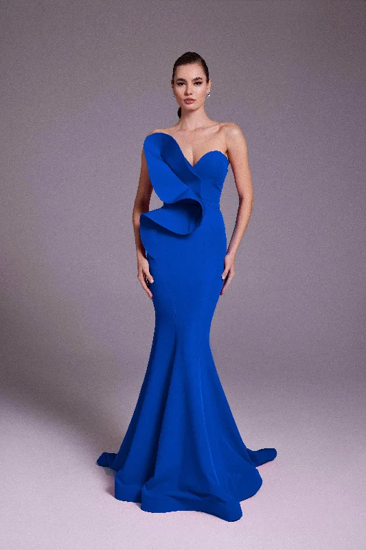 MNM Couture N0548 - Strapless Crepe Mermaid Gown Winter party dresses