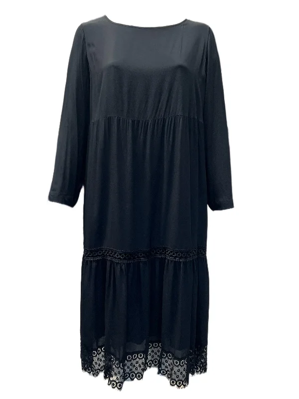 Marina Rinaldi Women's Black Darsen Viscose Maxi Dress NWT Denim maxi dresses