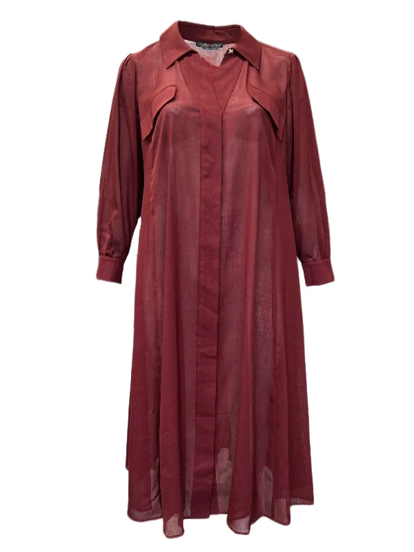 Marina Rinaldi Women's Burgundy Dorso Maxi Dress NWT Beach maxi dresses