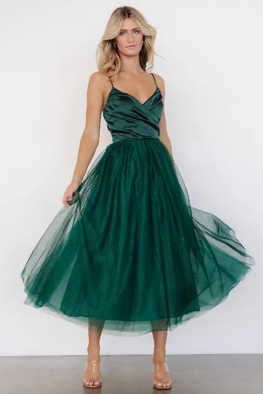 Shonda Sparkle Midi Dress | Emerald Best value midi dresses