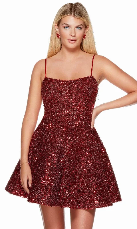 Alyce Paris 3116 - Spaghetti Strap Sweetheart Homecoming Dress Discounted unclassified dresses