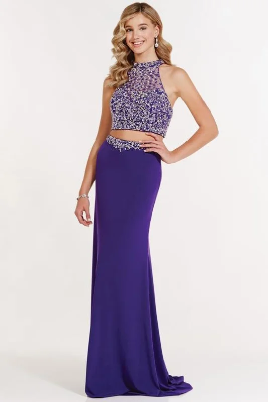 Alyce Paris - Two Piece Beaded Illusion Halter Sheath Dress 1160SC Trendy new unclassified dresses