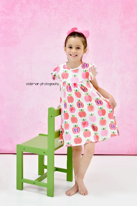 An Apple a Day Flutter Milk Silk Dress Discounted unclassified dresses