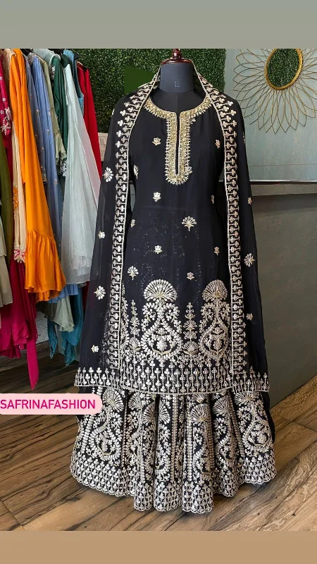 Black beauty kurta dress Beaded unclassified dresses