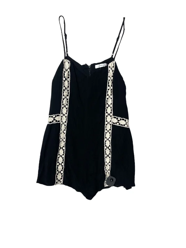 Black & Cream Romper Lush, Size S Ruffled unclassified dresses