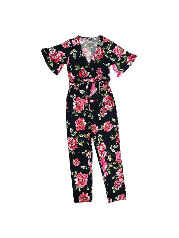 Black & Pink Jumpsuit Express, Size Xs Silk unclassified dresses