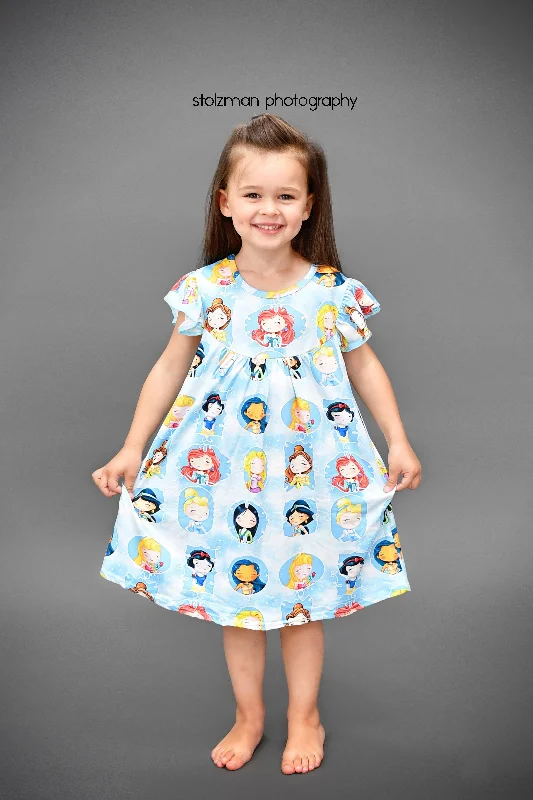 Blue Happy Princess Milk Silk Flutter Dress Fashionable unclassified dresses