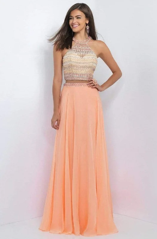 Blush - 11056SC Two-Piece Jeweled High Neck Evening Dress Travel unclassified dresses