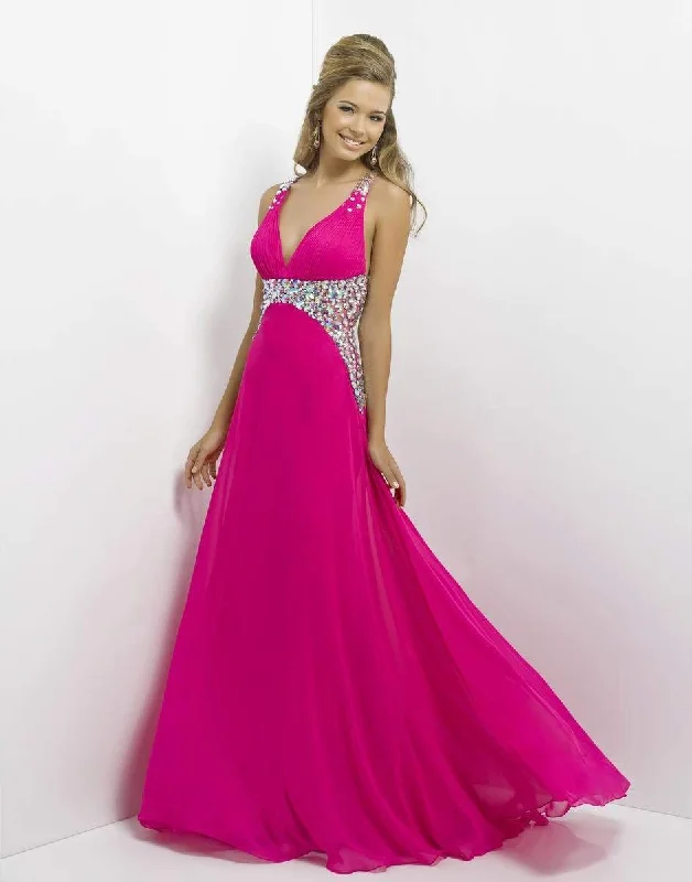 Blush by Alexia Designs - 9708SC V-Neck Empire Evening Dress Sexy unclassified dresses