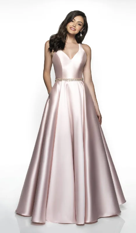 Blush by Alexia Designs - V-Neck Beaded A-Line Evening Dress c2056SC Long sleeve unclassified dresses