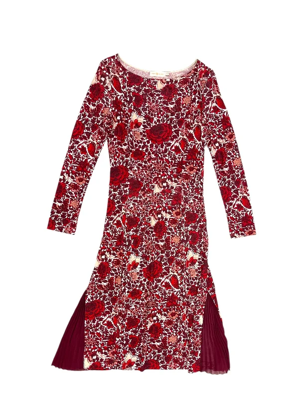 Dress Designer By Tory Burch In Red & White, Size: S High-end unclassified dresses