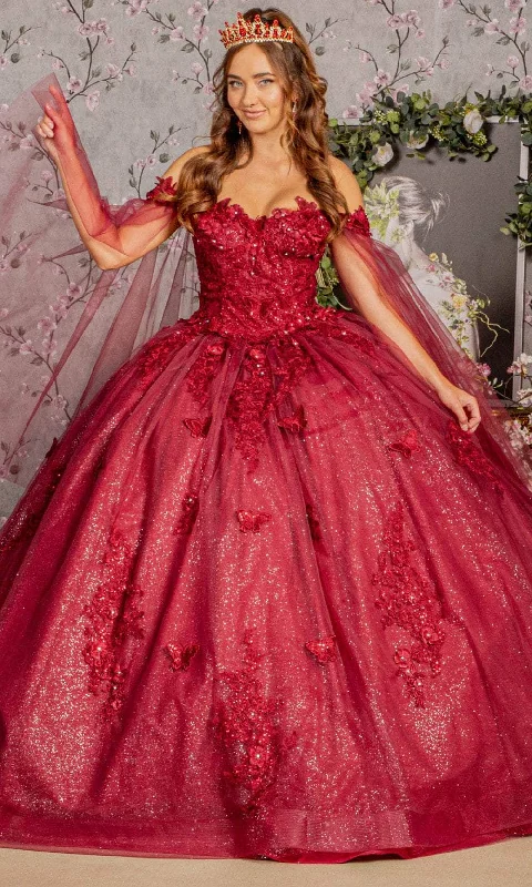 Elizabeth K GL3181 - Off-Shoulder Embroidery Ballgown Beach unclassified dresses