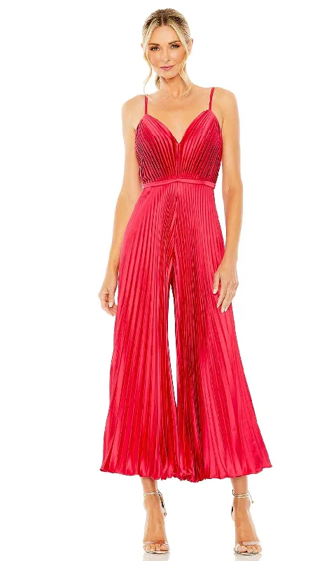 Ieena Duggal 27142 - Cropped Sleeveless Jumpsuit Color block unclassified dresses