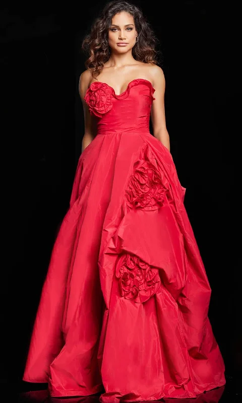 Jovani 37266 - Sweetheart Rosette Accent Ballgown Holiday unclassified dresses