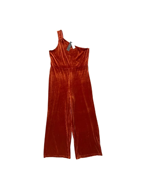 Jumpsuit By Banana Republic In Orange, Size: L Printed unclassified dresses