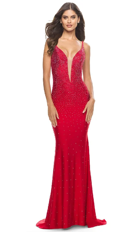 La Femme 31215 - Plunging Dress Backless unclassified dresses