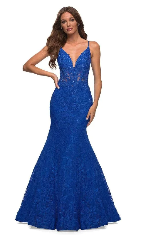 La Femme - Mermaid Gown 30320SC Tiered unclassified dresses