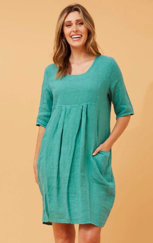 MINT LINEN DRESS Soft fabric unclassified dresses