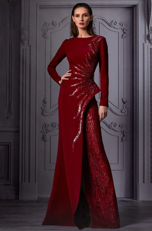 MNM Couture - K3850 Bateau Neck A-Line Gown Unique unclassified dresses