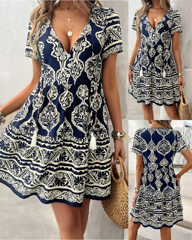 NAVY TASSEL DRESS Everyday wear unclassified dresses