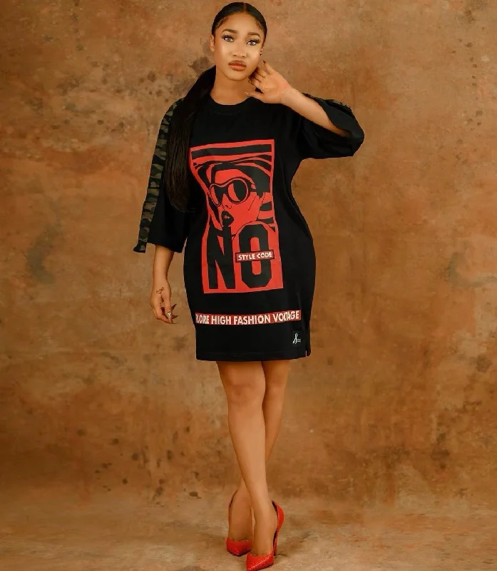 No Style Code Tee Dress Monochrome unclassified dresses