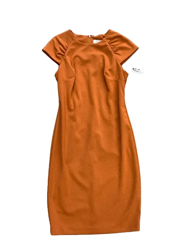 Orange Dress Work Calvin Klein, Size 4 Y2K unclassified dresses