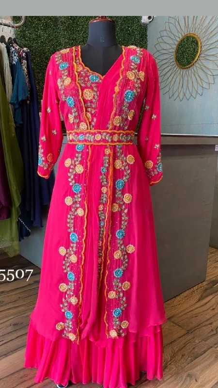 Pink Indowestern Dress Women Dress Bridesmaid Dress Short unclassified dresses