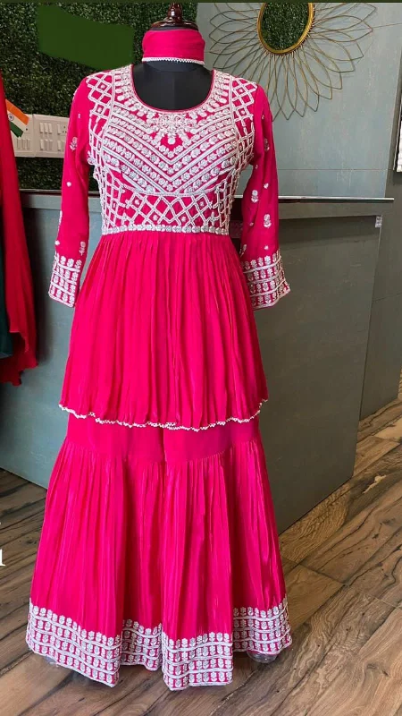 Pink peplum kurta styled dress Formal unclassified dresses